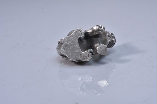 UNUSUAL CHINESE SOLID SILVER DOG OF FO C1900 - ADDITIONAL PHOTO 11