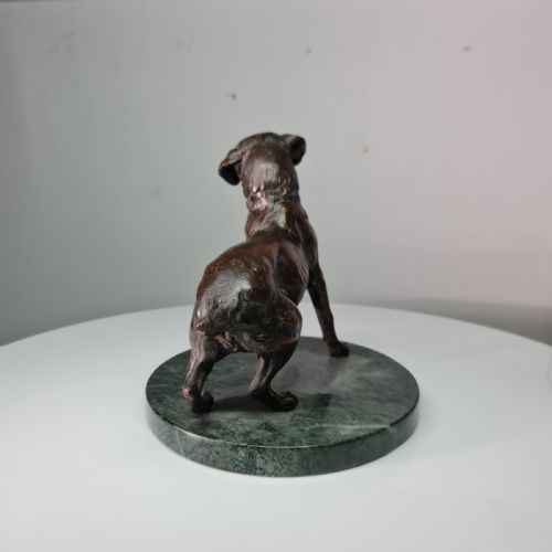 SUPER QUALITY LARGE LATE 19THCEARLY 20THC FRENCH BRONZE OF A PRANCING DOG - ADDITIONAL PHOTO 3