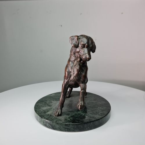 SUPER QUALITY LARGE LATE 19THCEARLY 20THC FRENCH BRONZE OF A PRANCING DOG - ADDITIONAL PHOTO 7