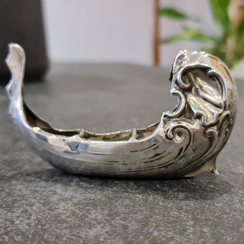 1905 Edwardian Silver Miniature Grand Gondola  Possibly a Pincushion or Salt