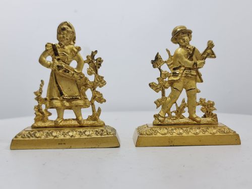 A LATE REGENCYEARLY VICTORIAN PAIR OF GILT BRONZE DESK ORNAMENTS C1830S - ADDITIONAL PHOTO 9