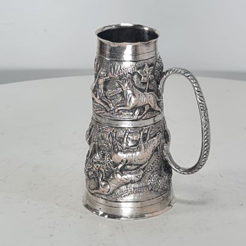 FABULOUS RARE INDIAN SILVER ANTIQUE DOUBLE DRINKS MEASURE C1890 - ADDITIONAL PHOTO 11