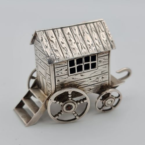FINE ANTIQUE DUTCH SILVER MINIATURE BATHING WAGON C1900 - ADDITIONAL PHOTO 10