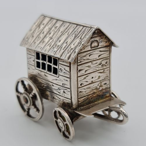 FINE ANTIQUE DUTCH SILVER MINIATURE BATHING WAGON C1900 - ADDITIONAL PHOTO 11