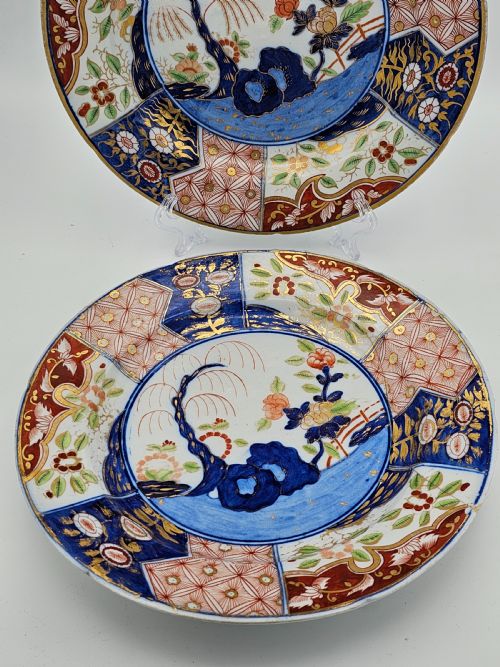 BEAUTIFUL EARLY 19THC PAIR OF COALPORT'S MONEY TREE PATTERN PLATES C1830 - ADDITIONAL PHOTO 2