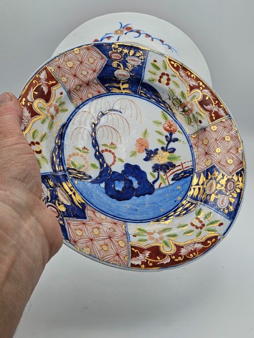 BEAUTIFUL EARLY 19THC PAIR OF COALPORT'S MONEY TREE PATTERN PLATES C1830 - ADDITIONAL PHOTO 5