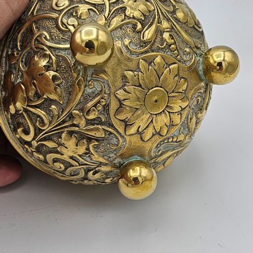 ANTIQUE BRASS BALL STRING HOLDER C1880 - ADDITIONAL PHOTO 6
