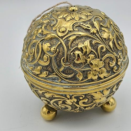 ANTIQUE BRASS BALL STRING HOLDER C1880 - ADDITIONAL PHOTO 9