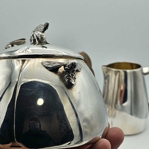 EXCEPTIONAL FRENCH SOLID SILVER SECESSIONIST FOUR PIECE TEA SET C1900 - ADDITIONAL PHOTO 18