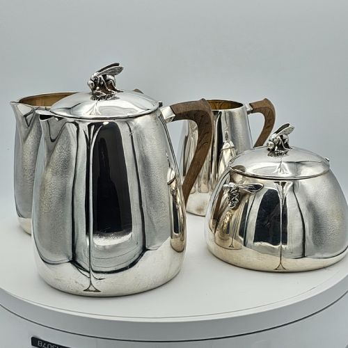 EXCEPTIONAL FRENCH SOLID SILVER SECESSIONIST FOUR PIECE TEA SET C1900 - ADDITIONAL PHOTO 23