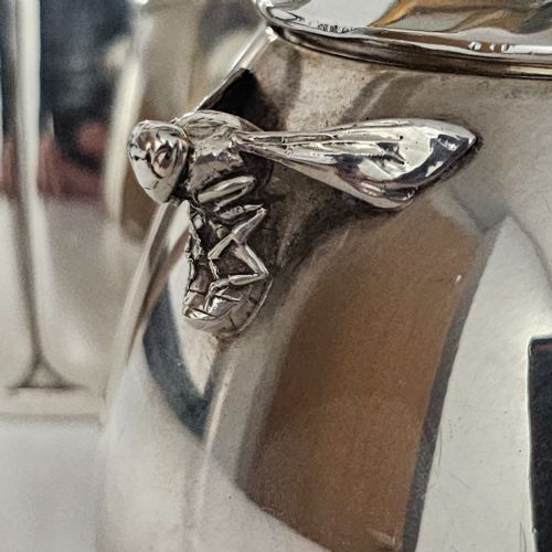 EXCEPTIONAL FRENCH SOLID SILVER SECESSIONIST FOUR PIECE TEA SET C1900 - ADDITIONAL PHOTO 5