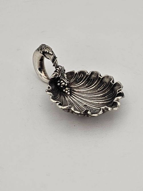 EXQUISITE UNUSUAL DESIGN SILVER CADDY SPOON BY GEORGE UNITE C1848 - ADDITIONAL PHOTO 3
