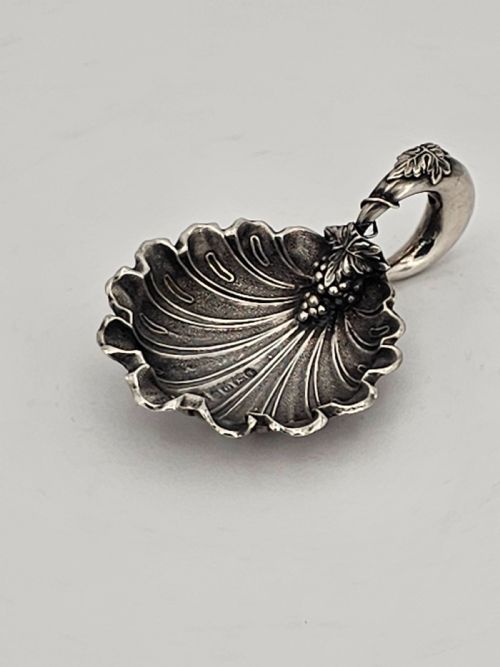 EXQUISITE UNUSUAL DESIGN SILVER CADDY SPOON BY GEORGE UNITE C1848 - ADDITIONAL PHOTO 6