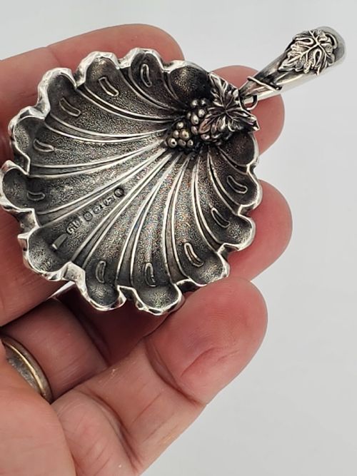 EXQUISITE UNUSUAL DESIGN SILVER CADDY SPOON BY GEORGE UNITE C1848 - ADDITIONAL PHOTO 14