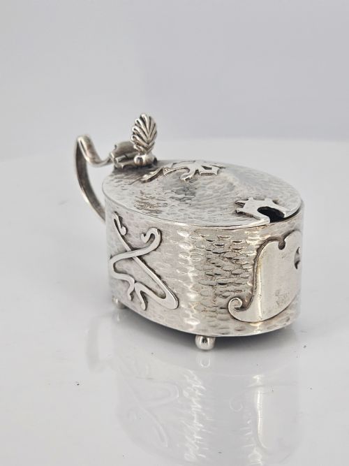 DELIGHTFUL ARTS CRAFTS MUSTARD POT BY CEWILLIAMS BIRM 1902 - ADDITIONAL PHOTO 6