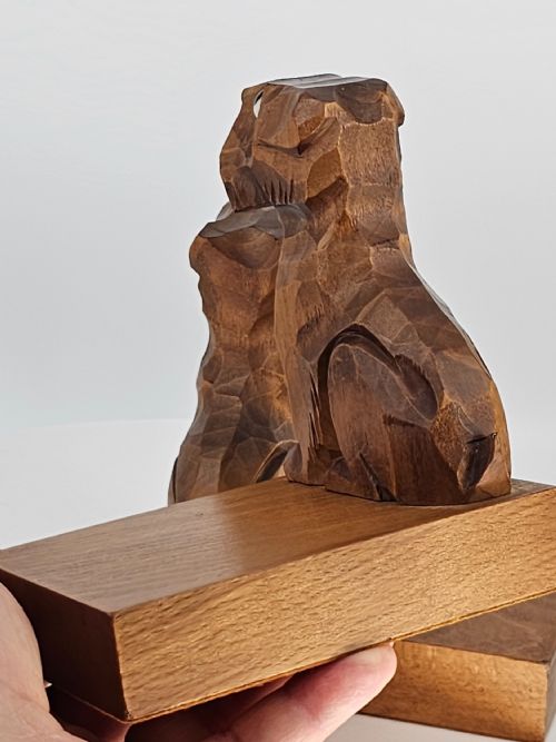 DECO CARVED WOODEN SCOTTIE BOOKENDS GOOD QUALITY C1930S - ADDITIONAL PHOTO 4
