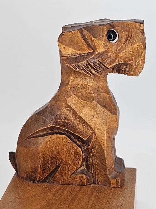 DECO CARVED WOODEN SCOTTIE BOOKENDS GOOD QUALITY C1930S - ADDITIONAL PHOTO 7