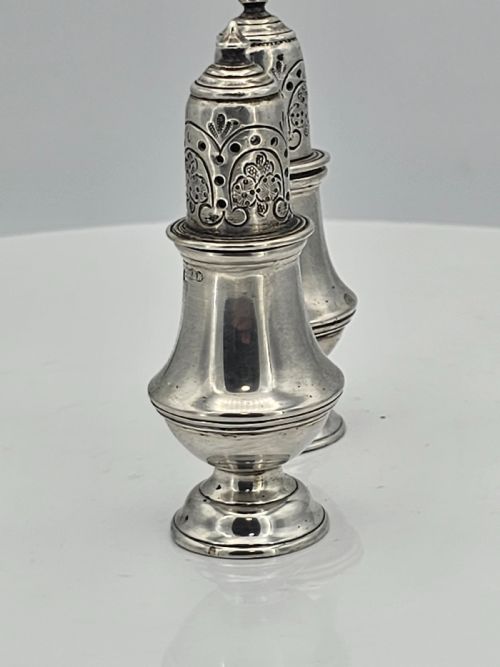 DELIGHTFUL PAIR OF SILVER PEPPERS WALKER HALL BY JOHN EDWARD BINGHAM 19THC - ADDITIONAL PHOTO 9