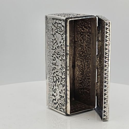 FABULOUS ANTIQUE INDIAN KUTCH SILVER TABLE SNUFF BOX C1880 - ADDITIONAL PHOTO 17