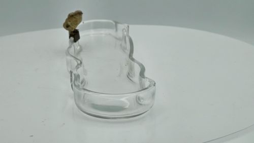 UNUSUAL AND EXQUISITE COLD PAINTED BRONZE CHICKS ON CRYSTAL GLASS PEN TRAY C1900 - ADDITIONAL PHOTO 9