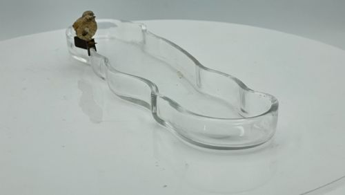 UNUSUAL AND EXQUISITE COLD PAINTED BRONZE CHICKS ON CRYSTAL GLASS PEN TRAY C1900 - ADDITIONAL PHOTO 17