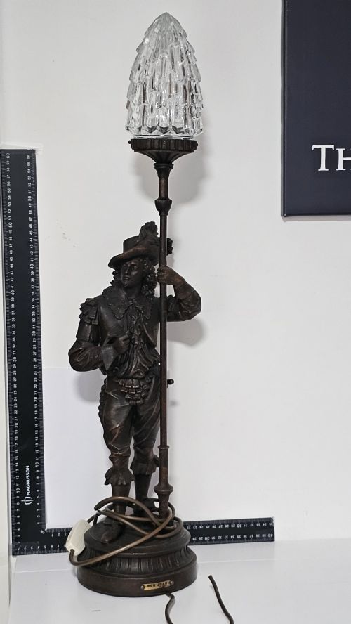 Large Fine Quality Don Juan Figure Lamp c.1920 80cm