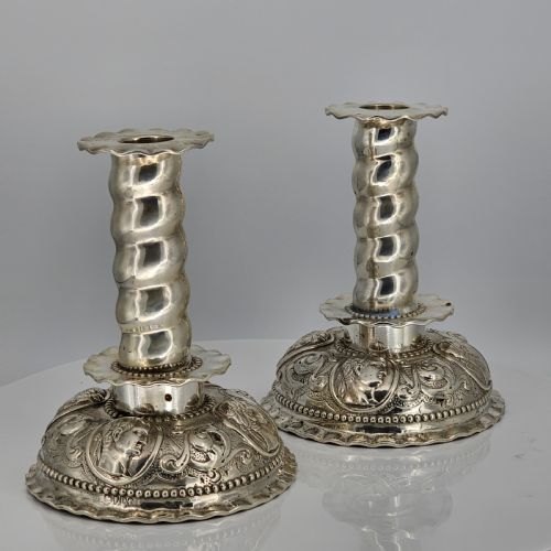 FABULOUS 19THC PAIR OF 16THC STYLE SOLID SILVER CANDLESTICKS BY ROBERT HARPER C1879 - ADDITIONAL PHOTO 7