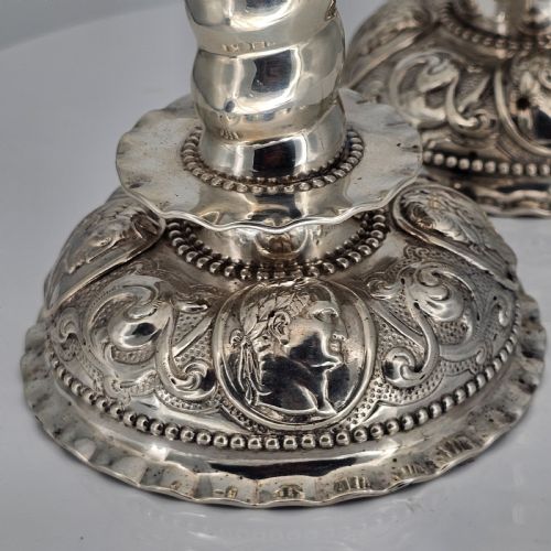 FABULOUS 19THC PAIR OF 16THC STYLE SOLID SILVER CANDLESTICKS BY ROBERT HARPER C1879 - ADDITIONAL PHOTO 11