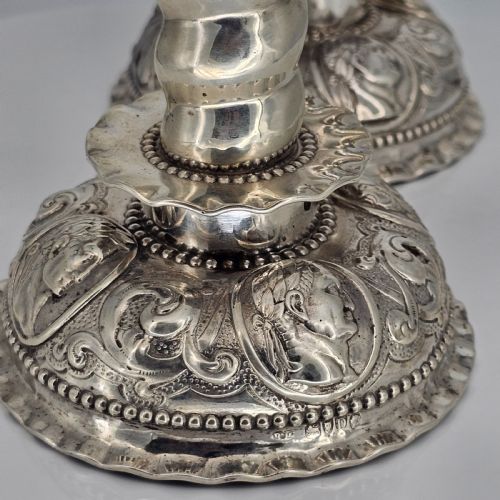 FABULOUS 19THC PAIR OF 16THC STYLE SOLID SILVER CANDLESTICKS BY ROBERT HARPER C1879 - ADDITIONAL PHOTO 13