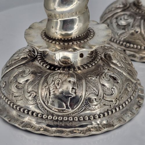 FABULOUS 19THC PAIR OF 16THC STYLE SOLID SILVER CANDLESTICKS BY ROBERT HARPER C1879 - ADDITIONAL PHOTO 14