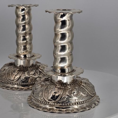 FABULOUS 19THC PAIR OF 16THC STYLE SOLID SILVER CANDLESTICKS BY ROBERT HARPER C1879 - ADDITIONAL PHOTO 29