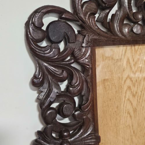 FINE QUALITY LARGE ANTIQUE CARVED WOODEN FRAME - ADDITIONAL PHOTO 6
