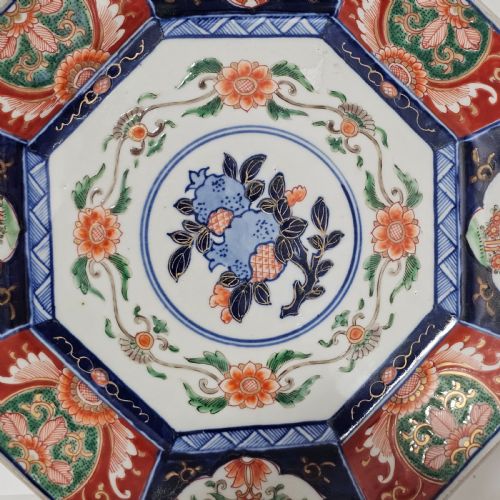 LARGE OCTAGONAL IMARI CHARGER C1920 - ADDITIONAL PHOTO 1