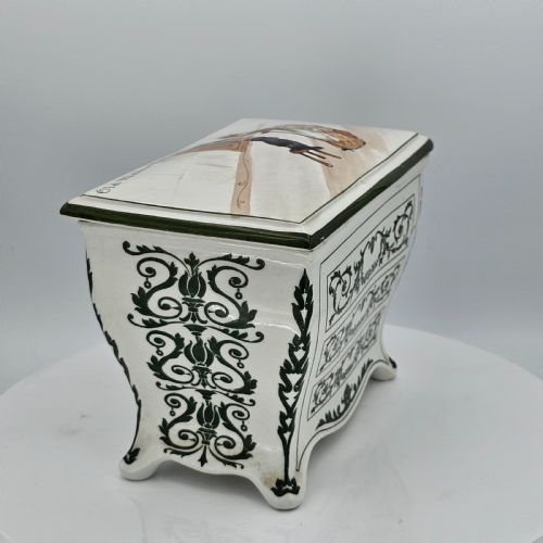 1905 ROYAL DOULTON HUNTLEY PALMER PORCELAIN BISCUIT BARREL OLD MOTHER HUBBARD - ADDITIONAL PHOTO 8