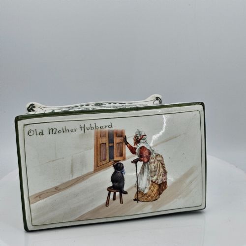 1905 ROYAL DOULTON HUNTLEY PALMER PORCELAIN BISCUIT BARREL OLD MOTHER HUBBARD - ADDITIONAL PHOTO 12