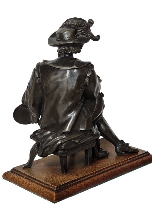 MAGNIFICENT LARGE 19THCENTURY BRONZED SPELTER OF REMBRANDT C 1880 - ADDITIONAL PHOTO 2