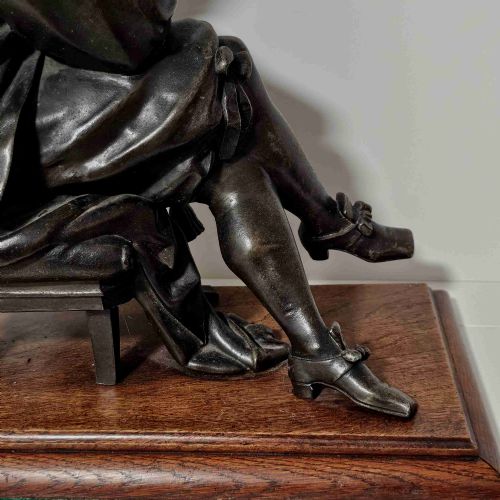 MAGNIFICENT LARGE 19THCENTURY BRONZED SPELTER OF REMBRANDT C 1880 - ADDITIONAL PHOTO 5