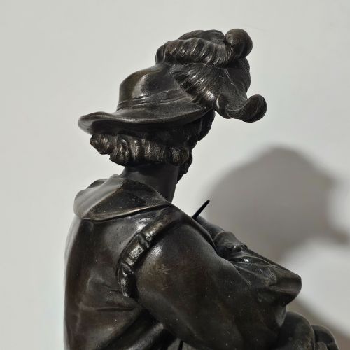 MAGNIFICENT LARGE 19THCENTURY BRONZED SPELTER OF REMBRANDT C 1880 - ADDITIONAL PHOTO 6