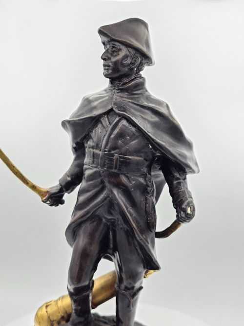 EARLYMID 20THC BRONZE FIGURE OF WELLINGTON SIGNED BOUCHER WITH BRASS SWORD CANNON - ADDITIONAL PHOTO 7