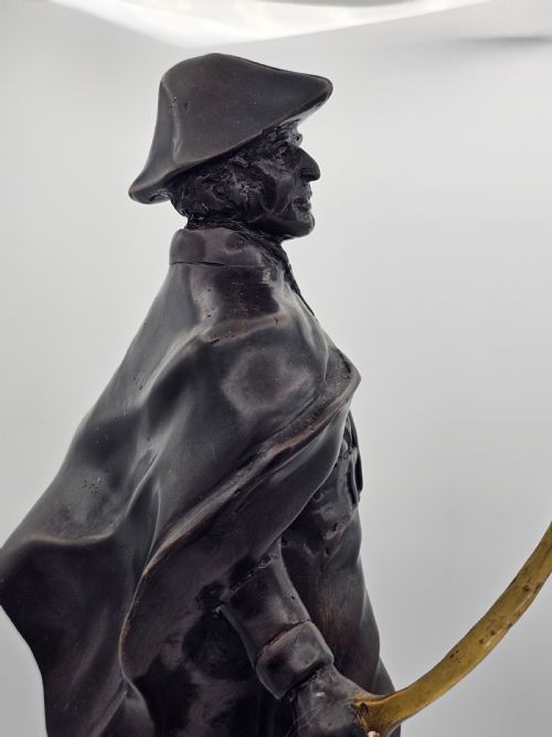 EARLYMID 20THC BRONZE FIGURE OF WELLINGTON SIGNED BOUCHER WITH BRASS SWORD CANNON - ADDITIONAL PHOTO 12