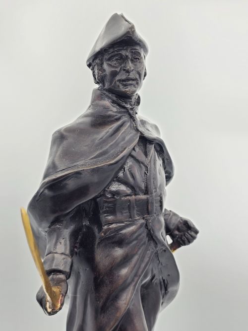EARLYMID 20THC BRONZE FIGURE OF WELLINGTON SIGNED BOUCHER WITH BRASS SWORD CANNON - ADDITIONAL PHOTO 14