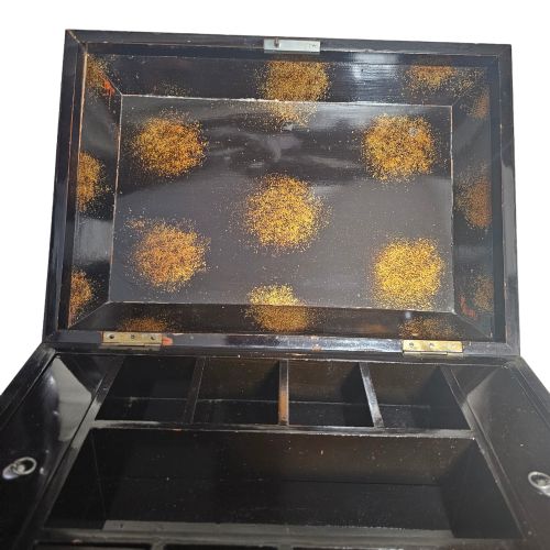 ANTIQUE LATE 19THEARLY 20TH CENTURY JAPANESE MARQUETRY LACQUER JEWELLERY BOX - ADDITIONAL PHOTO 3