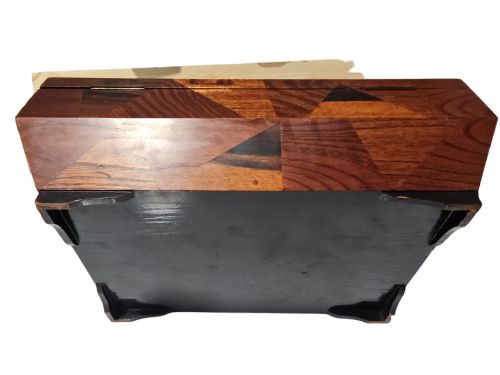 ANTIQUE LATE 19THEARLY 20TH CENTURY JAPANESE MARQUETRY LACQUER JEWELLERY BOX - ADDITIONAL PHOTO 5