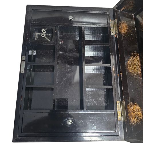 ANTIQUE LATE 19THEARLY 20TH CENTURY JAPANESE MARQUETRY LACQUER JEWELLERY BOX - ADDITIONAL PHOTO 15