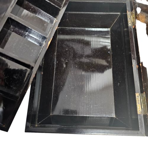 ANTIQUE LATE 19THEARLY 20TH CENTURY JAPANESE MARQUETRY LACQUER JEWELLERY BOX - ADDITIONAL PHOTO 17