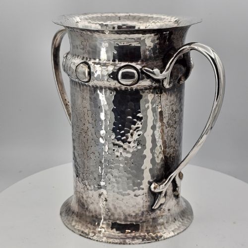 BARKER BROTHERS SUPERQUALITY ART NOUVEAU ARTS CRAFTS 1905 SILVERPLATED WINE COOLER - ADDITIONAL PHOTO 13