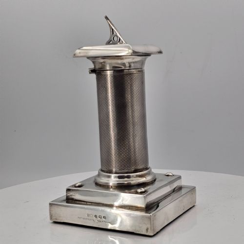 EXCEPTIONALLY RARE AND FINE SAUNDERS AND MCKENZIE SOLID SILVER SUNDIAL COMPASS ON COLUMN C1933 - ADDITIONAL PHOTO 6