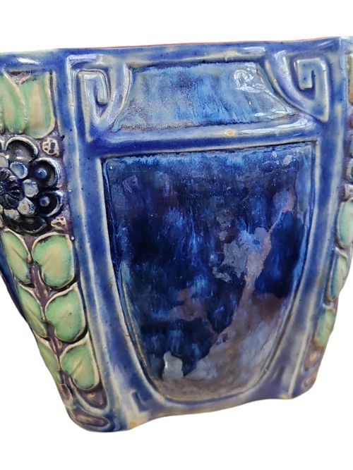 FABULOUS ARTS CRAFTS DOULTON LAMBETH JARDINIERE C1900 ETHEL BEARD - ADDITIONAL PHOTO 4