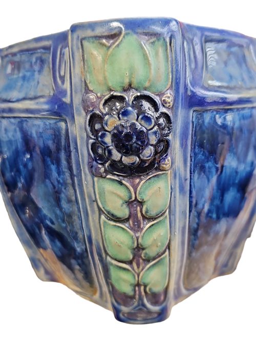 FABULOUS ARTS CRAFTS DOULTON LAMBETH JARDINIERE C1900 ETHEL BEARD - ADDITIONAL PHOTO 6