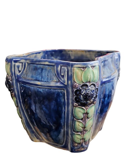 fabulous arts crafts doulton lambeth jardiniere c1900 ethel beard - CATEGORY: ANTIQUE CERAMICS - DATED 1900